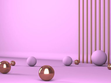 Kozmetik ürün sunumu için boş bir vitrin. En az olay yeri. Reklamcılık arka plan oluşturur. 3d hazırlayıcı