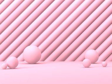 Soyut geometrik arkaplan. Pembe renk. Geometri şekilli podyum ürün sunumu için maket