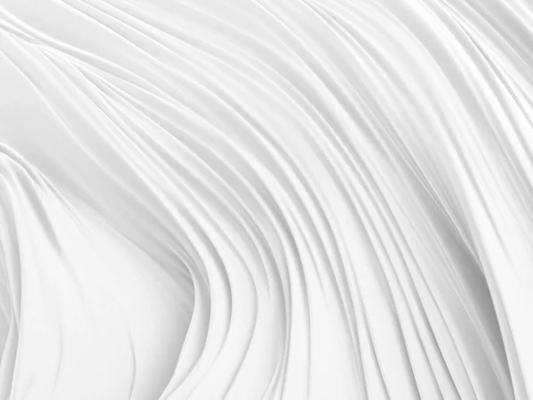 White Abstract Liquid Wavy Background Render Illustration — Stock Photo, Image