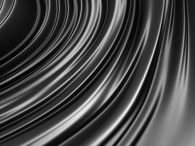 Metalik, soyut, dalgalı sıvı arka plan. 3d resimleme