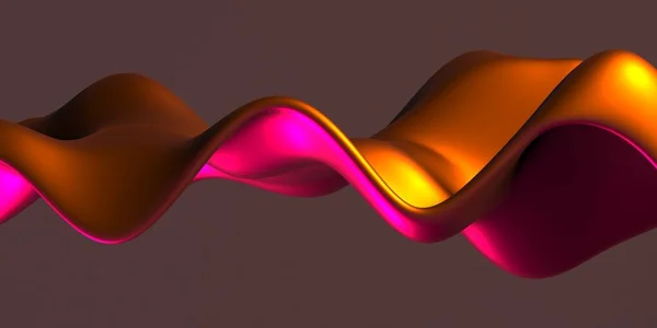 Colorful Liquid metallic wavy background. 3d render illustration