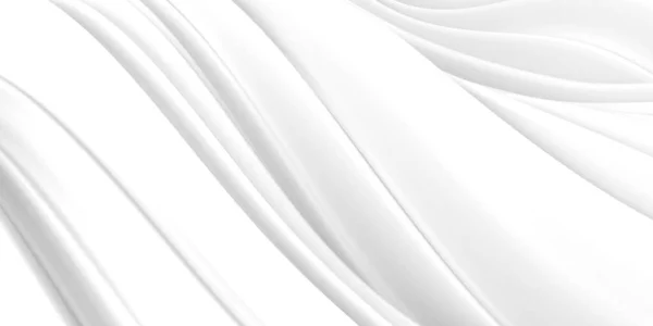 Белый Абстрактный Жидкий Волнистый Фон Трехмерная Иллюстрация — стоковое фото