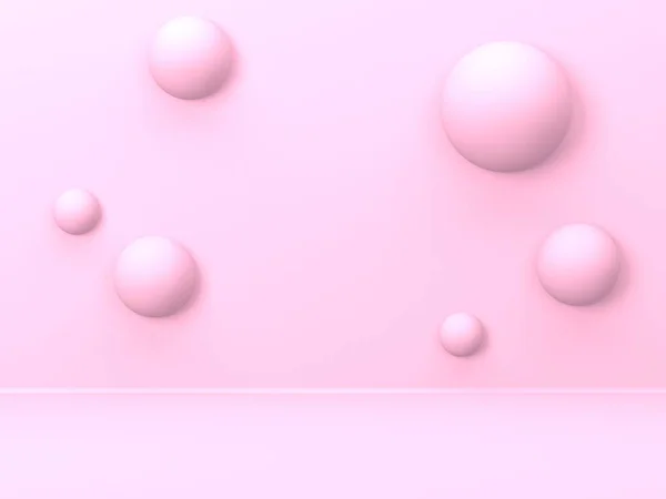 Fondo Geométrico Abstracto Color Rosa Geometría Forma Podio Maqueta Para — Foto de Stock