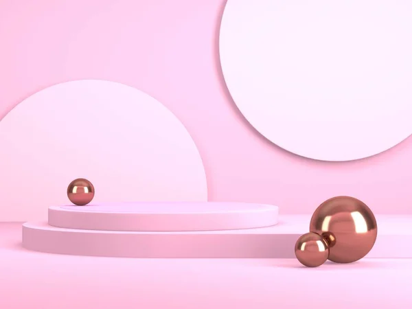Абстрактный Геометрический Фон Розовый Цвет Образец Подиума Геометрии Презентации Продукта — стоковое фото