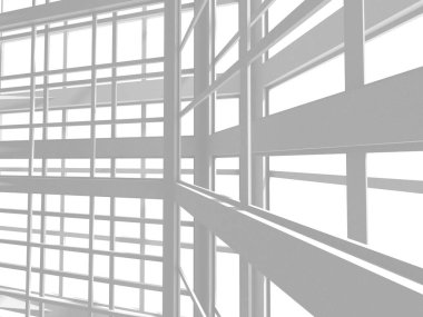 Aydınlatılmış koridor iç tasarımı. Boş Oda İç mimarisi. 3 Boyutlu Hazırlama