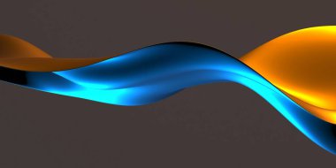 Renkli sıvı metalik dalgalı arka plan. 3d resimleme