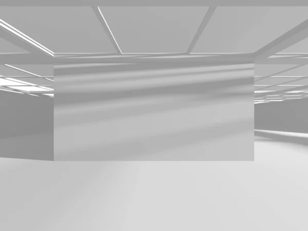 Fundo Moderno Branco Conceito Construção Abstrato Render — Fotografia de Stock