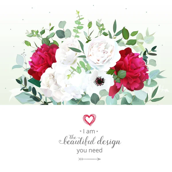 Borda vetorial de design floral em estilo aquarela —  Vetores de Stock