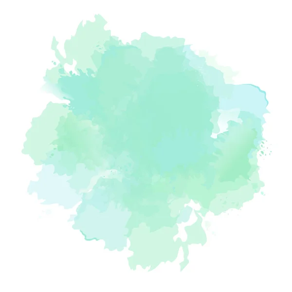 Verde esmeralda, menta, polvo salvia azul acuarela vector salpicadura — Vector de stock