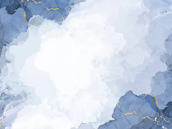 Класичний Синій Акварельний Рідкий Живопис Векторна Карта Дизайну Пиловий Сірий — стоковий вектор