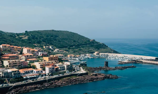 Vista Ciudad Castelsardo Desde Casco Antiguo Sobre Ciudad —  Fotos de Stock