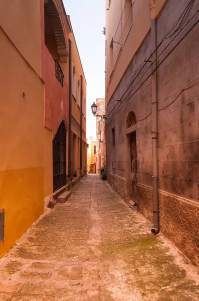 Bellissimo Vicolo Del Centro Storico Castelsardo Sardina Italia — Foto Stock