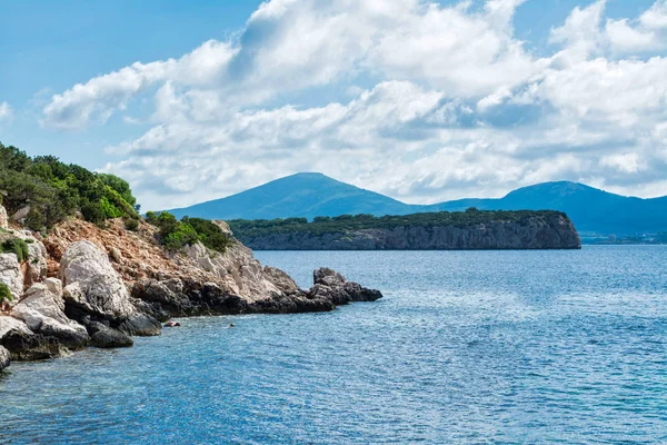 Sardinya Dragunara Koyu Nda Yaz Güneşli Bir Görünümünü — Stok fotoğraf