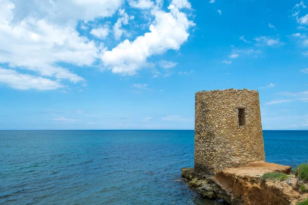 Antigua Torre Abbacurrente Cerca Ciudad Porto Torres Golfo Asinara Día —  Fotos de Stock