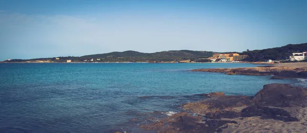 Vista Playa Sarda Bombarde Cerca Alghero Madrugada Del Summero — Foto de Stock