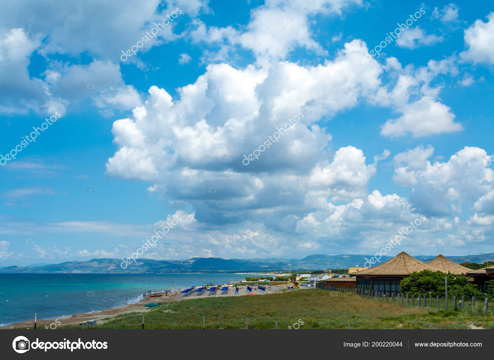 Spiaggia Sarda Platamona Vicino Città Porto Torres Nel