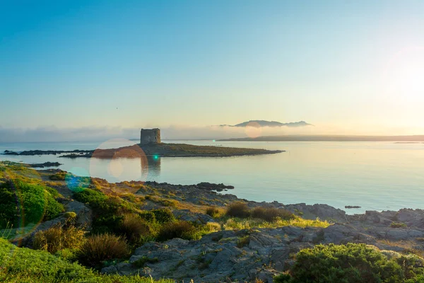 Ανατολή Του Ηλίου Για Την Παραλία Της Pelosa Για Την — Φωτογραφία Αρχείου