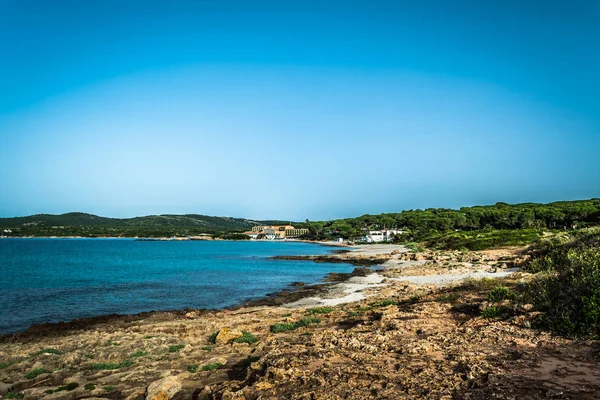 Görünümü, Sardunya Plajı, Le Bombarde, Alghero, yakınındaki summero sabahın erken saatlerinde