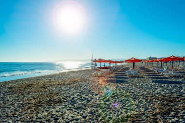 Bir sabah yaz plaj manzara