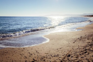 Bir sabah yaz plaj manzara