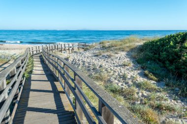 Bir sabah yaz plaj manzara