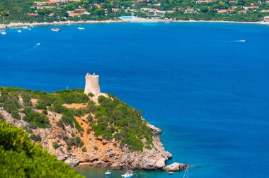 Manzara, Körfez, Capo Caccia, Sardinya, yaz aylarında