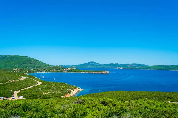 Manzara, Körfez, Capo Caccia, Sardinya, yaz aylarında