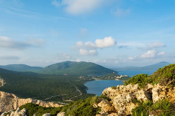 Paesaggio Del Golfo Capo Caccia Sardegna Estate — Foto Stock