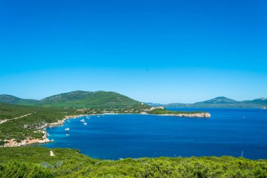 Manzara, Körfez, Capo Caccia, Sardinya, yaz aylarında