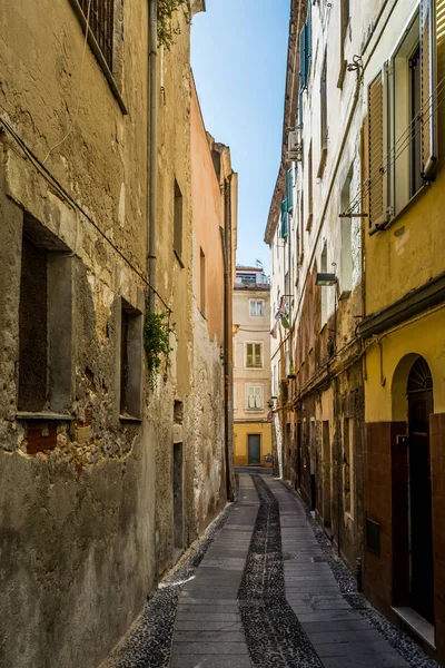 Beautiful Deserted Alley Italian Old City Sunny Day — Stock Photo, Image