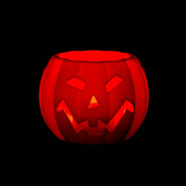 Isolated Orange Halloween Pumpkin Black Background — Stock Photo, Image