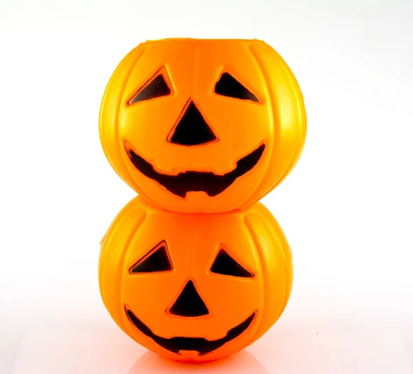 Isolated Halloween Toy Pumpkin White Background — Stock Photo, Image
