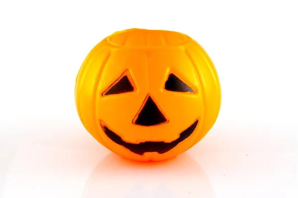 Isoliert Halloween Spielzeug Kürbis Auf Weißem Hintergrund — Stockfoto