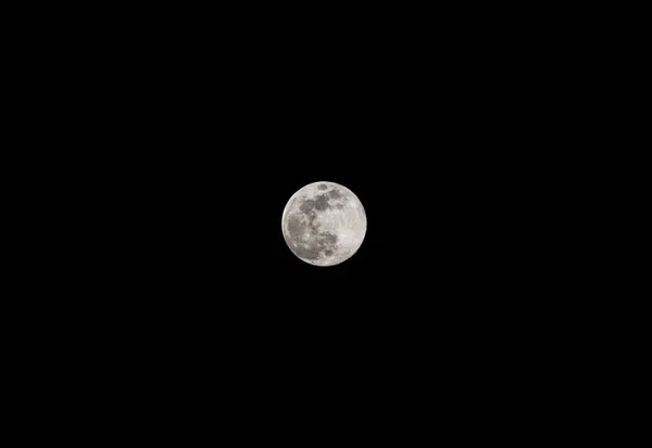 Super moon in black sky — Stock Photo, Image