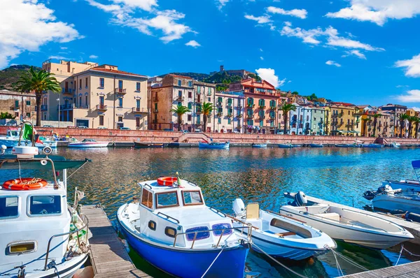 Old village of Bosa on the river Temo — Stock Photo, Image