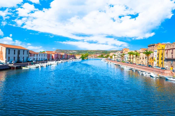 Old village of Bosa on the river Temo — Stock Photo, Image