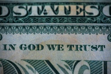 Makrofotoğrafçılık eski bir dolar banknotüzerinde