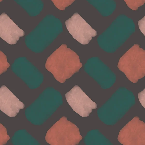 Flecken Beige Rosa Pinselstriche Memphis Stil Nahtlose Quadratische Muster Textuelle — Stockfoto