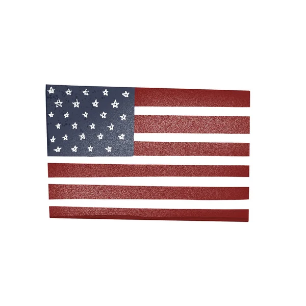 Elemento Azul Vermelho Branco Brilhante Para Dia Independência América Julho — Fotografia de Stock