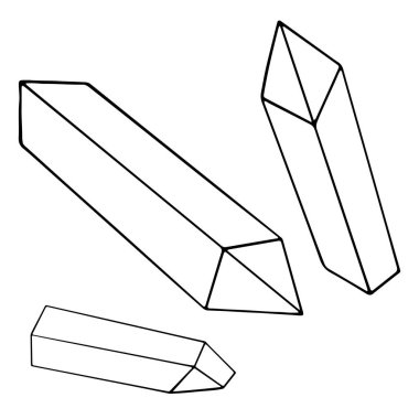 Üç kristal dizili mistik büyülü cadılar. Dijital karalama sanatı. Etiket, kırtasiye, dövme, boyama sayfası, ambalaj kağıdı, kartpostal, kumaş baskısı.