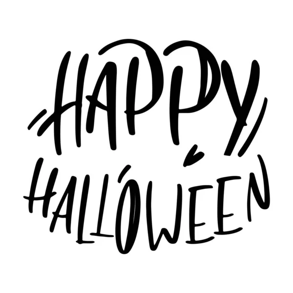 Söt Kawaii Bokstäver Glad Halloween Digital Klotter Skissera Konst Tryck — Stockfoto