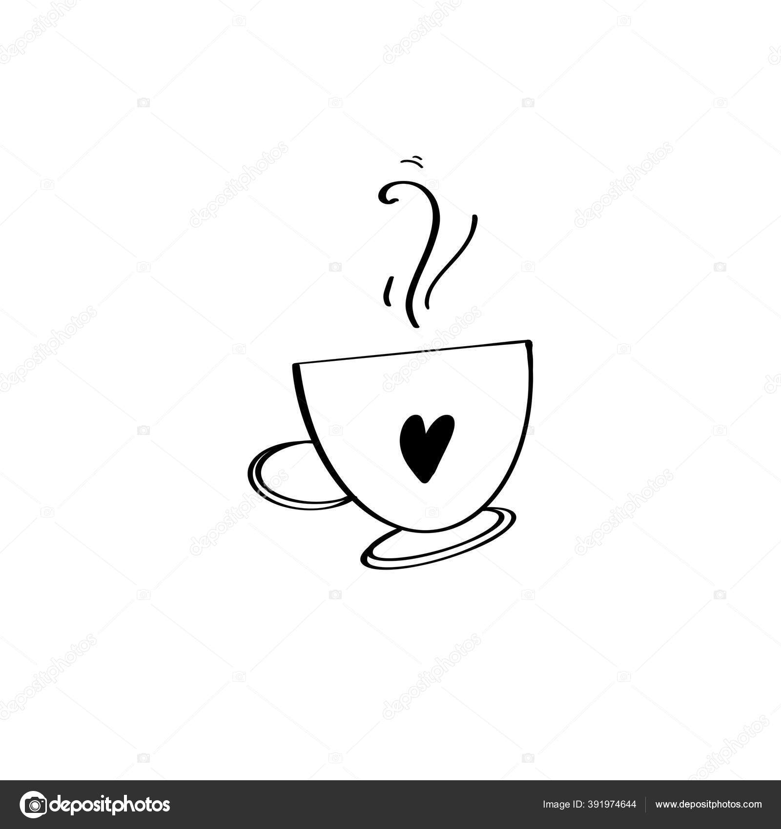 Kawaii Coffee Cup Art Print