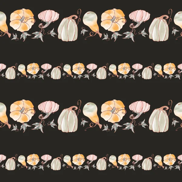 Leuke Kawaii Sprookje Pompoen Naadloze Vierkante Patroon Getextureerde Pastel Digitale — Stockfoto
