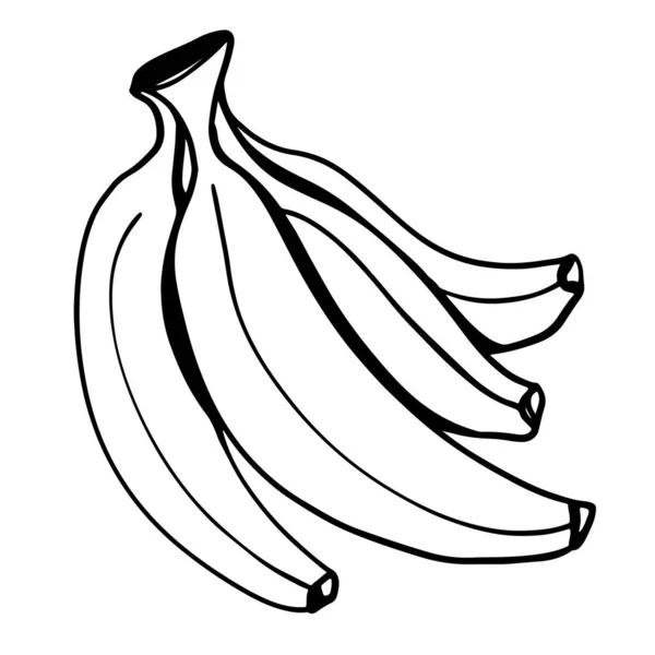 Bonito Kawaii Belo Lote Banana Monte Esboço Arte Digital Doodle — Fotografia de Stock