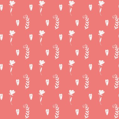 Kawaii sevimli kare pürüzsüz desenli geleneksel çiçek Meksika 'dan ölüm gününe kadar pembe arka planda. Karalama dijital sanat taslağı. Kumaş, ambalaj kağıdı, ambalaj, poster, davetiye