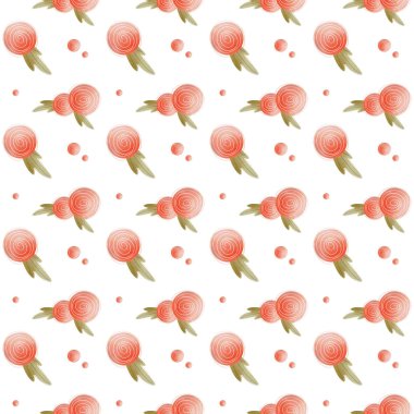 Beyaz arka planda, anneler günü için sevimli kawaii kare kusursuz desen izole edilmiş. Dokulu dijital sanat eserleri. Paket kağıdı, kumaş, kartpostal, davetiye, duvar kağıdı, kırtasiye malzemesi