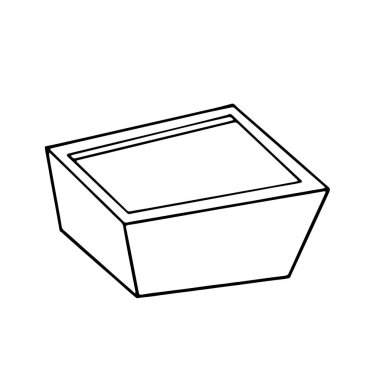 Boya için güzel bir hendek boyama sayfaları için beyaza izole edilmiş. Doodle çizgisi dijital sanat. Etiket, dövme, afiş, poster, kartpostal, ambalaj kağıdı, ağ, kumaş baskısı.