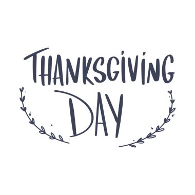 Şükran Günü için el yapımı sonbahar el yapımı mektupların şirin bir unsuru. Dokulu düz dijital sanat. Kartpostal baskısı, çıkartma, afiş, menü, dekorasyon, ambalaj kağıdı, tekstil, yapıştırıcı bant, web