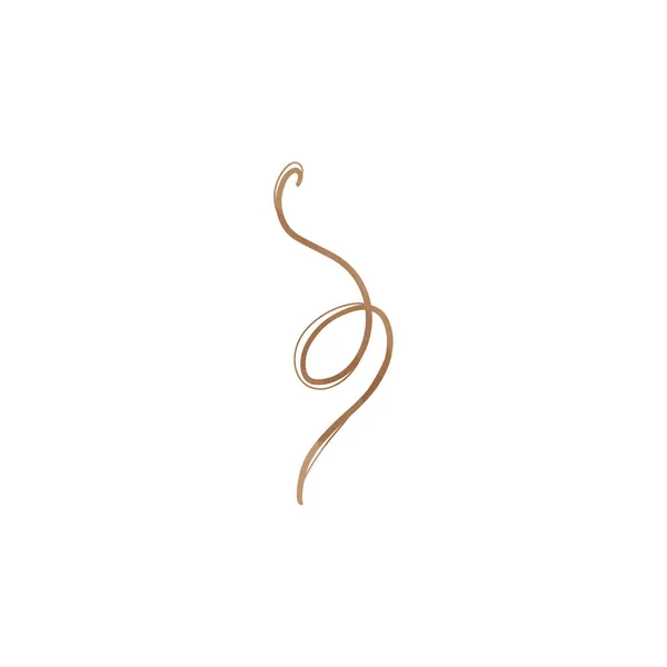 Kawaii Neujahrselement Für Dekoration Mail Goldene Schleife Serpentine Textuelle Flache — Stockfoto