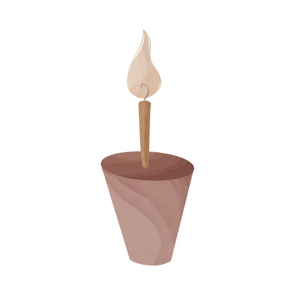 Cute Cozy Element Birthday Cupcake Candle Textured Digital Art Print — Stock Photo, Image